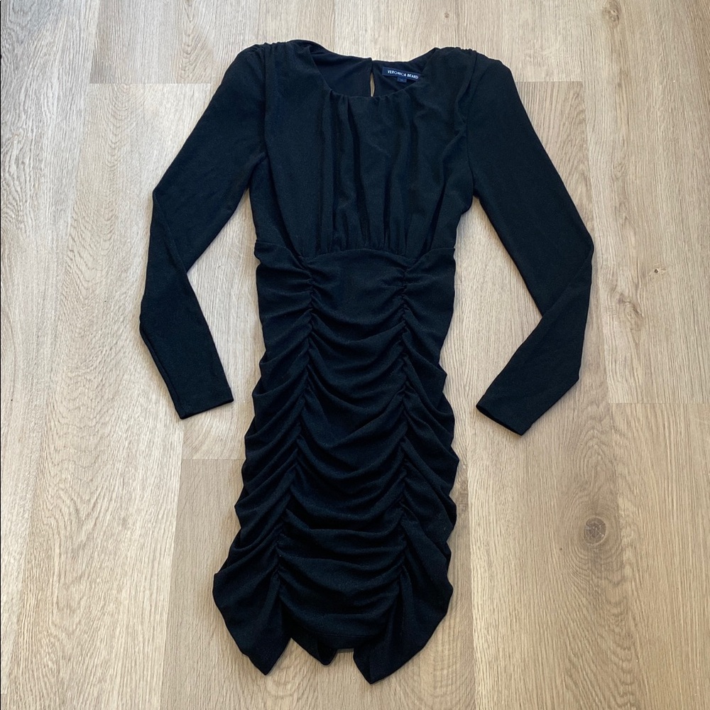 Veronica Beard Jeremiah Long-Sleeve Ruched Mini Dress - Picture 3 of 16